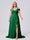 A-Line/Princess V-Neck Split Side Floor-Length Chiffon Plus Size Bridesmaid Dresses With Ruffles