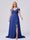 A-Line/Princess V-Neck Split Side Floor-Length Chiffon Plus Size Bridesmaid Dresses With Ruffles