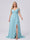 A-Line/Princess V-Neck Split Side Floor-Length Chiffon Plus Size Bridesmaid Dresses With Ruffles