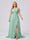 A-Line/Princess V-Neck Split Side Floor-Length Chiffon Plus Size Bridesmaid Dresses With Ruffles