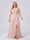 A-Line/Princess V-Neck Split Side Floor-Length Chiffon Plus Size Bridesmaid Dresses With Ruffles