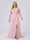 A-Line/Princess V-Neck Split Side Floor-Length Chiffon Plus Size Bridesmaid Dresses With Ruffles