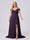 A-Line/Princess V-Neck Split Side Floor-Length Chiffon Plus Size Bridesmaid Dresses With Ruffles
