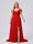 A-Line/Princess V-Neck Split Side Floor-Length Chiffon Plus Size Bridesmaid Dresses With Ruffles