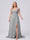 A-Line/Princess V-Neck Split Side Floor-Length Chiffon Plus Size Bridesmaid Dresses With Ruffles