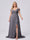 A-Line/Princess V-Neck Split Side Floor-Length Chiffon Plus Size Bridesmaid Dresses With Ruffles