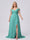 A-Line/Princess V-Neck Split Side Floor-Length Chiffon Plus Size Bridesmaid Dresses With Ruffles