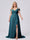 A-Line/Princess V-Neck Split Side Floor-Length Chiffon Plus Size Bridesmaid Dresses With Ruffles