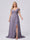 A-Line/Princess V-Neck Split Side Floor-Length Chiffon Plus Size Bridesmaid Dresses With Ruffles
