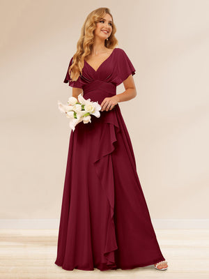 light burgundy bridesmaid dresses Light Burgundy Dress. Dress With Sleeves. Bridesmaid Dress