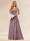 A-Line/Princess V-Neck Long Bridesmaid Dresses with Ruffles
