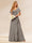 A-Line/Princess V-Neck Long Bridesmaid Dresses with Ruffles