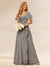A-Line/Princess V-Neck Long Bridesmaid Dresses with Ruffles