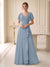 A-Line/Princess V-Neck Wedding Guest Dresses with Ruffles