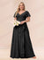 A-Line/Princess V-Neck Long Plus size Bridesmaid Dresses with Ruffles