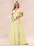 A-Line/Princess V-Neck Long Plus size Bridesmaid Dresses with Ruffles