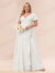 A-Line/Princess V-Neck Long Plus size Bridesmaid Dresses with Ruffles