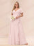 A-Line/Princess V-Neck Long Plus size Bridesmaid Dresses with Ruffles