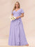 A-Line/Princess V-Neck Long Plus size Bridesmaid Dresses with Ruffles