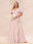 A-Line/Princess V-Neck Long Plus size Bridesmaid Dresses with Ruffles