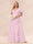 A-Line/Princess V-Neck Long Plus size Bridesmaid Dresses with Ruffles