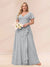 A-Line/Princess V-Neck Long Plus size Bridesmaid Dresses with Ruffles