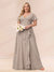 A-Line/Princess V-Neck Long Plus size Bridesmaid Dresses with Ruffles