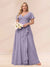 A-Line/Princess V-Neck Long Plus size Bridesmaid Dresses with Ruffles