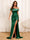 Sheath/Column Off-The-Shoulder Long Formal Dresses with Split Side & Ruched