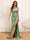 Sheath/Column Off-The-Shoulder Long Formal Dresses with Split Side & Ruched