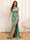 Sheath/Column Off-The-Shoulder Long Formal Dresses with Split Side & Ruched