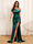 Sheath/Column Off-The-Shoulder Long Formal Dresses with Split Side & Ruched