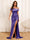 Sheath/Column Off-The-Shoulder Long Formal Dresses with Split Side & Ruched