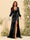 Sheath/Column V-Neck Long Sleeves Formal Dresses with Split Side & Ruched