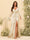 Sheath/Column V-Neck Long Sleeves Formal Dresses with Split Side & Ruched
