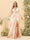Sheath/Column V-Neck Long Sleeves Formal Plus Size Dresses with Split Side & Ruched