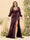 Sheath/Column V-Neck Long Sleeves Formal Plus Size Dresses with Split Side & Ruched