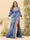Sheath/Column V-Neck Long Sleeves Formal Plus Size Dresses with Split Side & Ruched