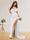 Sheath/Column Off-the-Shoulder Long Formal Dresses with Split Side & Ruched