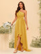 A-line/Princess One-The-Shoulder Asymmetrical Long Bridemaid dresses