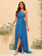A-line/Princess One-The-Shoulder Asymmetrical Long Bridemaid dresses