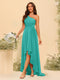 A-line/Princess One-The-Shoulder Asymmetrical Long Bridemaid dresses