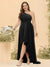 A-line/Princess One-The-Shoulder Asymmetrical Long Plus Size Bridesmaid dresses