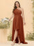 A-line/Princess One-The-Shoulder Asymmetrical Long Plus Size Bridesmaid dresses