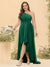 A-line/Princess One-The-Shoulder Asymmetrical Long Plus Size Bridesmaid dresses
