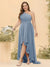 A-line/Princess One-The-Shoulder Asymmetrical Long Plus Size Bridesmaid dresses