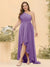 A-line/Princess One-The-Shoulder Asymmetrical Long Plus Size Bridesmaid dresses