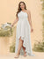A-line/Princess One-The-Shoulder Asymmetrical Long Plus Size Bridesmaid dresses