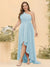 A-line/Princess One-The-Shoulder Asymmetrical Long Plus Size Bridesmaid dresses