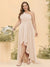 A-line/Princess One-The-Shoulder Asymmetrical Long Plus Size Bridesmaid dresses